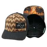 California Hat, Baseball Hat, Snapback Hat, Cork, Charcoal Gray, Mens Hat, Womens Hat, Main Picture