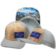 California Hat, Baseball Hat, Snapback Hat, Cork, Heather Gray, Gray, Mens Hat, Womens Hat, Main Picture