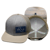 California Hat, Baseball Hat, Snapback Hat, Cream, Gray, Mens Hat, Womens Hat, Main Picture