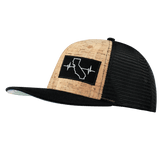 California Hat, Baseball Hat, Snapback Hat, Cork, Black, Mens Hat, Womens Hat, Side Picture