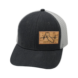 California Hat, Baseball Hat, Snapback Hat, Charcoal, Gray, Mens Hat, Womens Hat,  Front Picture