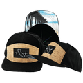 California Hat - Flat Bill - Cork - Black - Jersey Mesh