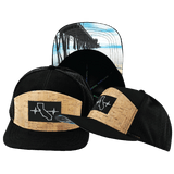 California Hat, Flat Bill, Snapback Hat, Cork, Black, Mens Hat, Womens Hat, Main Picture