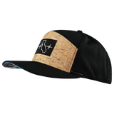 California Hat, Flat Bill, Snapback Hat, Cork, Black, Mens Hat, Womens Hat, Side Picture