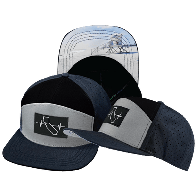 California Hat, Flat Bill, Snapback Hat, Navy, Gray, Black, Mens Hat, Womens Hat, Main Picture