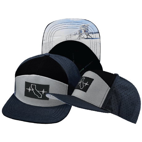 California Hat, Flat Bill, Snapback Hat, Navy, Gray, Black, Mens Hat, Womens Hat, Main Picture
