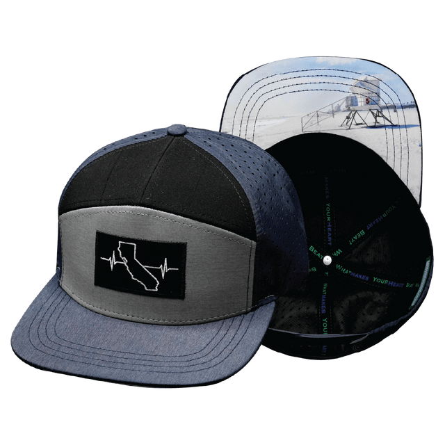 California Hat, Flat Bill, Snapback Hat, Navy, Gray, Black, Mens Hat, Womens Hat, Main Picture
