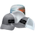 California Hat - Low Profile - Heather Gray / White - Trucker Mesh
