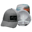 California Hat, Low Profile, Snapback Hat, Heather Gray, White, Mens Hat, Womens Hat, Main Picture 