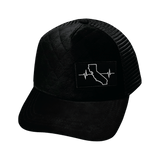 California Hat, Trucker Hat, Snapback Hat, Black, Mens Hat, Womens Hat, Front Picture