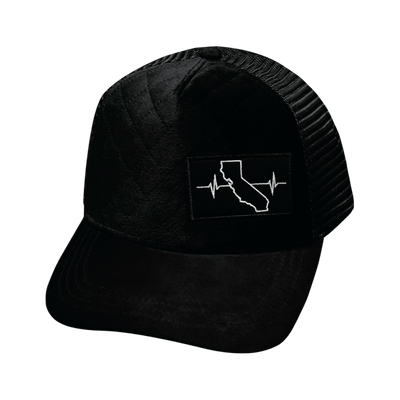 California Hat, Trucker Hat, Snapback Hat, Black, Mens Hat, Womens Hat, Front Picture