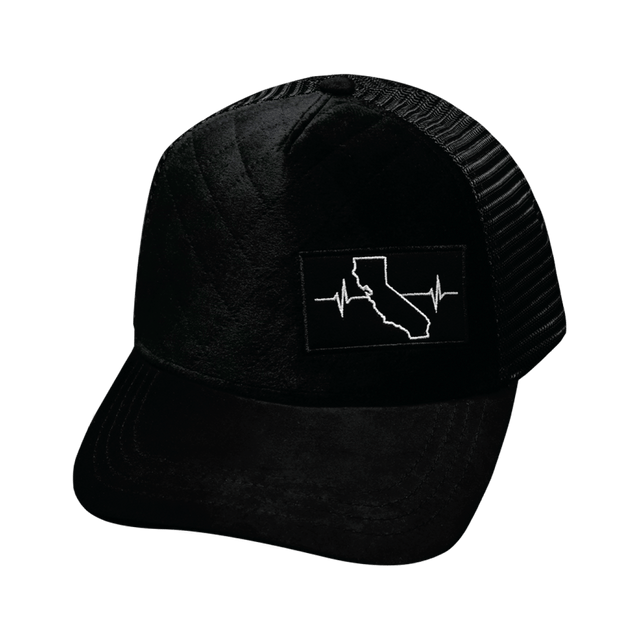 California Hat, Trucker Hat, Snapback Hat, Black, Mens Hat, Womens Hat, Front Picture