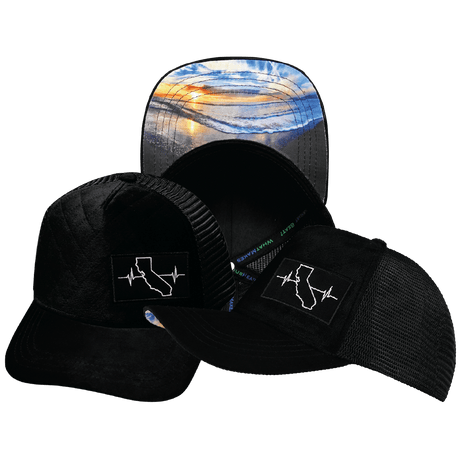 California Hat, Trucker Hat, Snapback Hat, Black, Mens Hat, Womens Hat, Main Picture