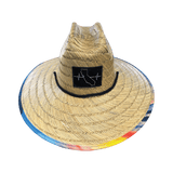 California Straw, Sun Hat, Sunset, Mens Straw Hat, Womens Straw Hat, Front