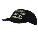 Camping Hat hat, 5 Panel Hat, Snapback, Black, Green Camo, Mens Hat, Womens Hat, Side Picture