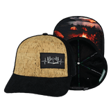 Camping Hat, Baseball Hat, Snapback Hat, Corduroy, Cork, Black, Mens Hat, Womens Hat, Main Picture 