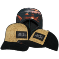 Camping Hat - Baseball Hat Fit - Cork - Corduroy - Black - Fabric Back