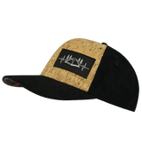 Camping Hat - Baseball Hat Fit - Cork - Corduroy - Black - Fabric Back