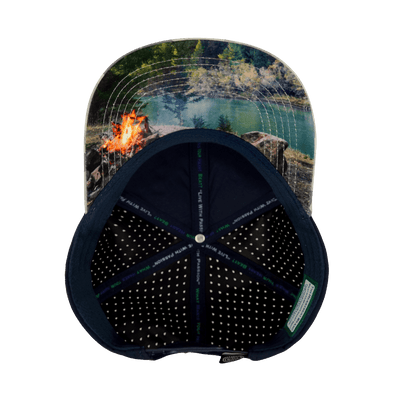 Camping Hat, Baseball Hat, Snapback Hat, Gray Camo, Navy, Mens Hat, Womens Hat, Underbill Picture