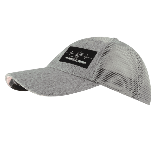 Paddle Board Hat, Dad Hat, Snapback, Gray Hemp, Gray, Mens Hat, Womens Hat, Side Picture