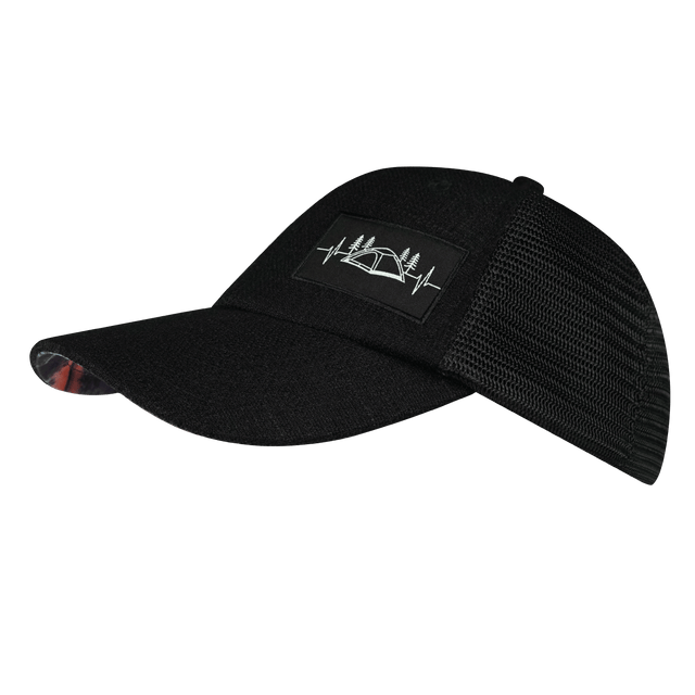 Camping Hat, Low Profile, Dad Hat, Snapback Hat, Black Hemp, Black, Mens Hat, Womens Hat, Side Picture 