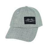 Camping Hat, Low Profile, Dad Hat, Snapback Hat, Heather Gray, Gray, Mens Hat, Womens Hat, Front Picture 