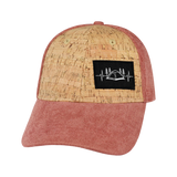Camping Hat, Low Profile, Snapback Hat, Corduroy, Cork, Peach, Mens Hat, Womens Hat, Front Picture 