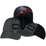 Camping Hat, Low Profile, Snapback Hat, Slate Gray, Black, Mens Hat, Womens Hat, Main Picture 