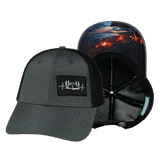 Camping Hat, Low Profile, Snapback Hat, Slate Gray, Black, Mens Hat, Womens Hat, Main Picture 