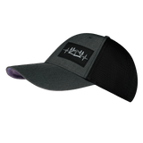 Camping Hat, Low Profile, Snapback Hat, Slate Gray, Black, Mens Hat, Womens Hat, Side Picture 
