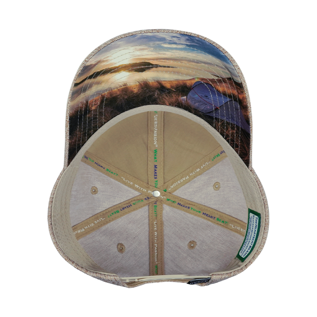 Camping Hat, Low Profile, Snapback Hat, Tan Hemp, Mens Hat, Womens Hat, Underbill Picture 