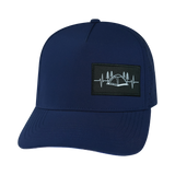 Camping Hat, Trucker Hat, Snapback Hat, Royal Blue, Mens Hat, Womens Hat, Front Picture