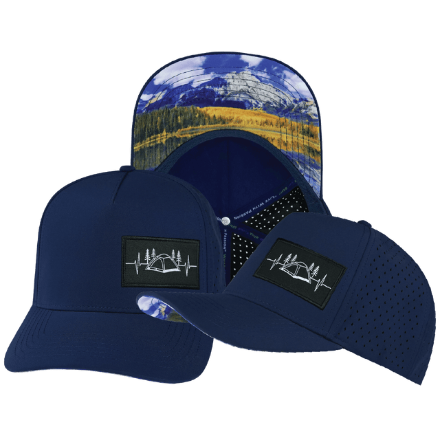 Camping Hat, Trucker Hat, Snapback Hat, Royal Blue, Mens Hat, Womens Hat, Main Picture