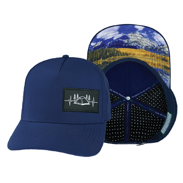 Camping Hat, Trucker Hat, Snapback Hat, Royal Blue, Mens Hat, Womens Hat, Main Picture