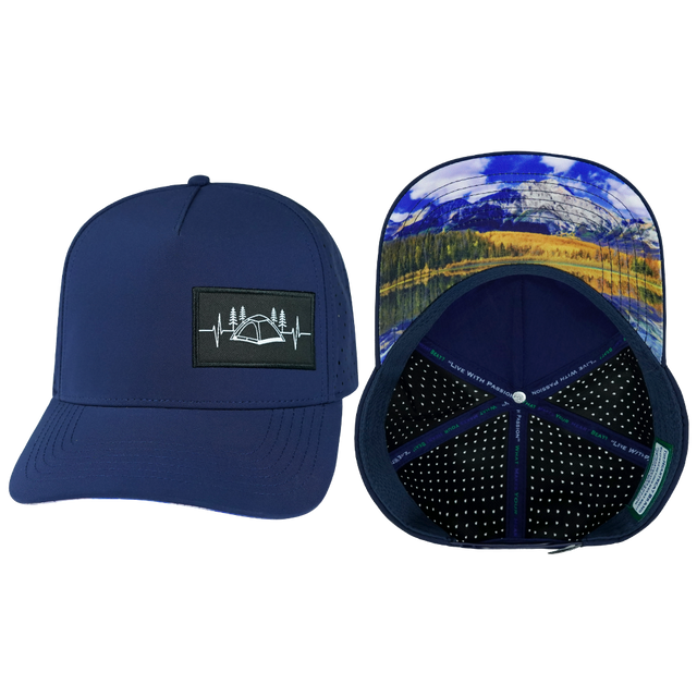 Camping Hat, Trucker Hat, Snapback Hat, Royal Blue, Mens Hat, Womens Hat, Main Picture