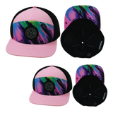 Color Vibes Hat Bundle, Flat Bill, Snapback Hat, Aurora, Pink. Black, Mens Hat, Womens Hat, Main Picture