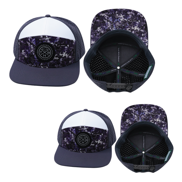 Color Vibes Hat Bundle, Flat Bill, Snapback Hat, Blue Fall Camo, Charcoal, White, Mens Hat, Womens Hat, Main Picture