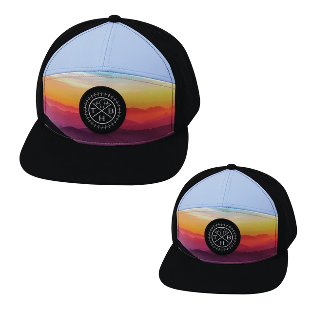 Color Vibes Hat Bundle, Flat Bill, Snapback Hat, Blue Ridge, Black, Baby Blue, Mens Hat, Womens Hat, Front Picture 