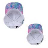 Color Vibes Hat Bundle, Flat Bill, Snapback Hat, Cotton Candy, Pink, Neon Blue, White, Mens Hat, Womens Hat, Underbill Picture