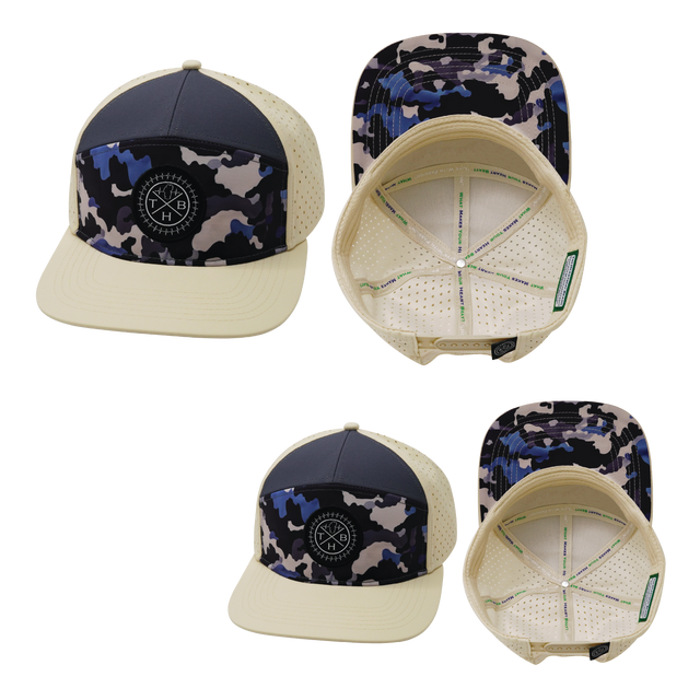 Color Vibes Hat Bundle, Flat Bill, Snapback Hat, Dusk Camo, Cream, Charcoal, Mens Hat, Womens Hat, Main Picture