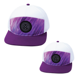 Color Vibes Hat Bundle, Flat Bill, Snapback Hat, Purple Glaze, Purple, White, Mens Hat, Womens Hat, Front Picture