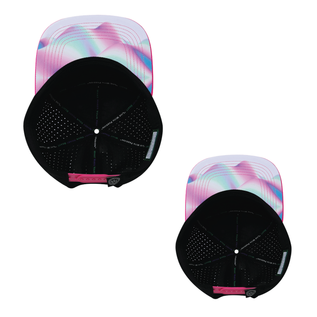  Color Vibes Hat Bundle, Flat Bill, Snapback Hat, Holograph, Neon Pink, Neon Blue, Black, Mens Hat, Womens Hat, Underbill Picture