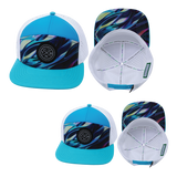 Color Vibes Hat Bundle, Flat Bill, Snapback Hat, Molten Dream, Neon Green Blue, Neon Blue, White, Mens Hat, Womens Hat, Main Picture 