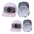 Color Vibes Hat Bundle, Flat Bill, Snapback Hat, Mosaic Curves, Light Pink White, Mens Hat, Womens Hat, Main Picture 