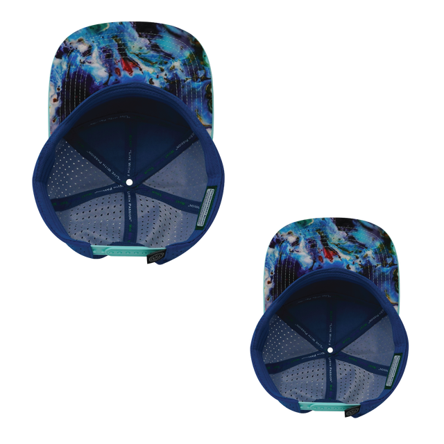 Color Vibes Hat Bundle, Flat Bill, Snapback Hat, Nebula, Mint, Blue, Mens Hat, Womens Hat, Underbill Picture 