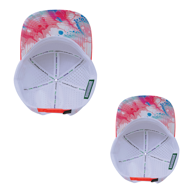 Color Vibes Hat Bundle, Flat Bill, Snapback Hat, Pixi Dust, Neon Peach, Neon Blue, White, Mens Hat, Womens Hat, Underbill Picture 