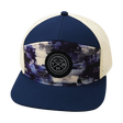 Color Vibes Hat, Flat Bill, Snapback Hat, Artist Flow, Navy, Cream, Mens Hat, Womens Hat, Front Picture