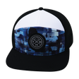 Color Vibes Hat, Flat Bill, Snapback Hat, Artist Storm, Black, White, Mens Hat, Womens Hat, Front Picture