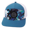 Color Vibes Hat, Flat Bill, Snapback Hat, Blue Dream, Slate Blue, Cream, Mens Hat, Womens Hat, Front Picture