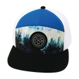 Color Vibes Hat, Flat Bill, Snapback Hat, City Drip, Black, Blue, White, Mens Hat, Womens Hat, Front Picture 